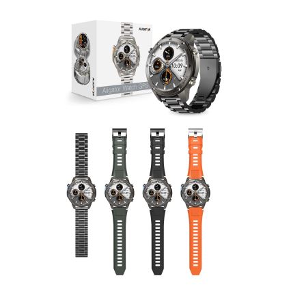 Aligator AW12BK - Pametni sat Watch sa GPS-om, baterija 500 mAh, IP69K, crne boje