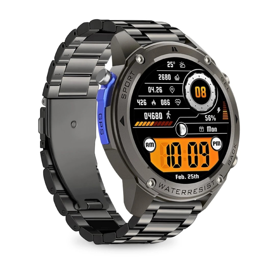 Aligator AW12BK - Pametni sat Watch sa GPS-om, baterija 500 mAh, IP69K, crne boje