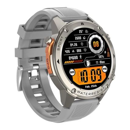 Aligator AW12SR - pametni sat s GPS-om, baterija 500 mAh, IP69K, srebrna
