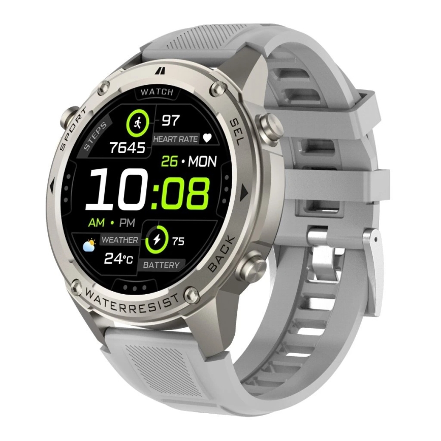 Aligator AW12SR - pametni sat s GPS-om, baterija 500 mAh, IP69K, srebrna