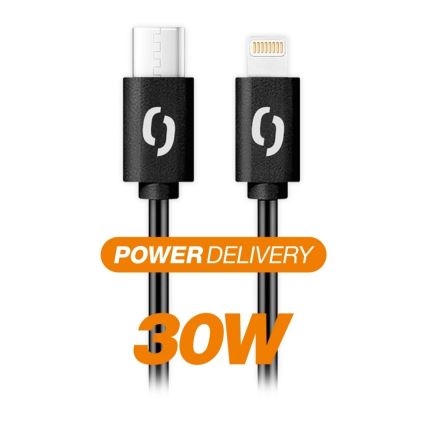 Aligator DATKP56 - USB kabl USB-C / Lightning, 30W Power Delivery, 0,5 m, crni