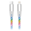 Aligator DATKP65 - USB kabl USB-C / Lightning sa LED osvetljenjem 30W USB Power Delivery 0,5m
