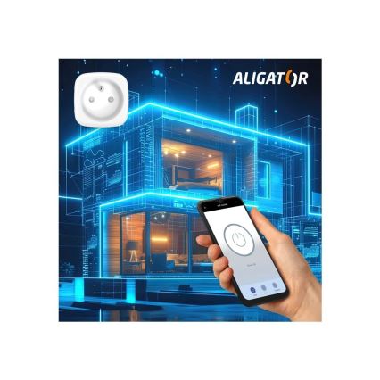 Aligator WAL001 - Pametna utičnica 3680W/230V/Tip E/16A Wi-Fi Tuya