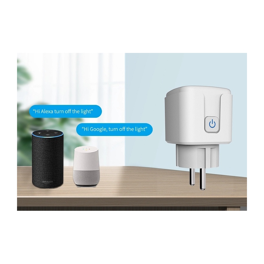 Aligator WAL001 - Pametna utičnica 3680W/230V/Tip E/16A Wi-Fi Tuya