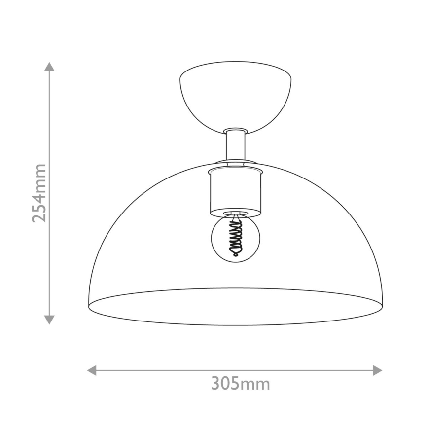 Alora Mood - Plafonsko svetlo JUDE 1xE27/60W/230V prečnik 30,5 cm crno