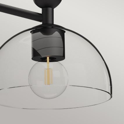 Alora Mood - Luster na štapu JUDE 3xE27/60W/230V crna