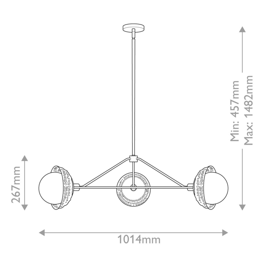 Alora Mood - Luster na šipci PERTH 3xE14/40W/230V zlatna