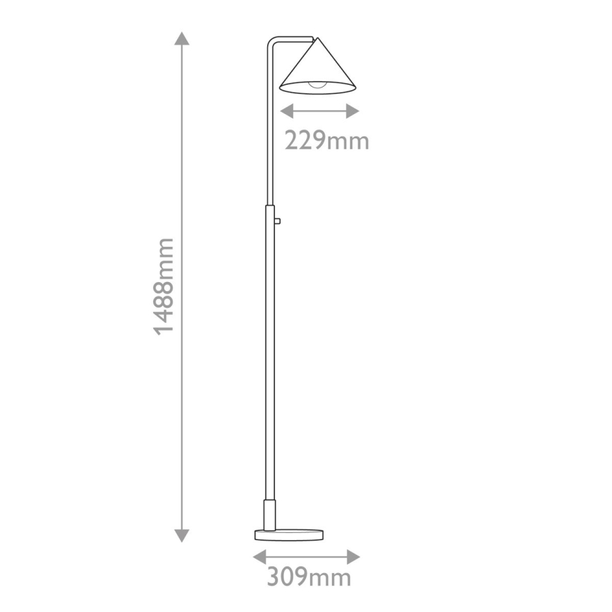 Alora Mood - Stojeća lampa REMYCK 1xE27/60W/230V crna