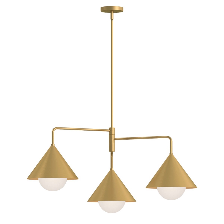Alora Mood - Luster na šipci REMYCK 3xE27/60W/230V zlatna