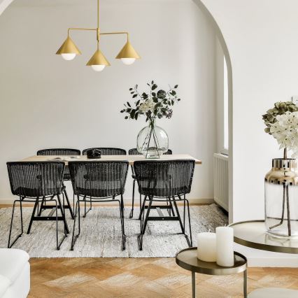 Alora Mood - Luster na šipci REMYCK 3xE27/60W/230V zlatna