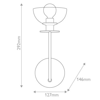 Alora Mood - Zidna lampa SYLVIA 1xE14/40W/230V zlatna