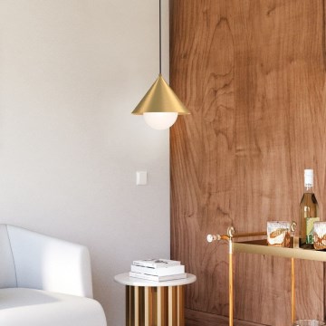 Alora Mood - Luster na sajli REMYCK 1xE27/60W/230V Ø 34,3 cm zlatna