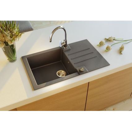 ALVEUS 1090942 - Kuhinjski sudoper ROCK 78x48 cm granit/crna