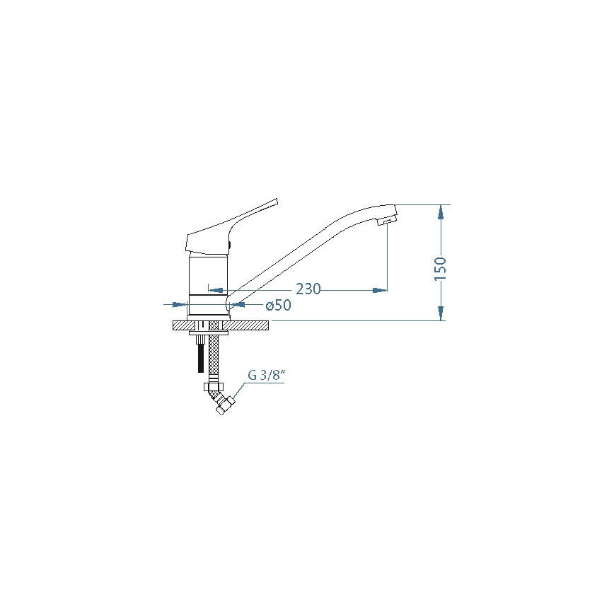 ALVEUS 1091137 - Slavina za sudoperu RIVIERA 15 cm, sjajni hrom