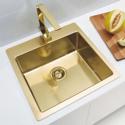 ALVEUS 1106867 - Kuhinjski sudoper PURE 52,5x51,5 cm Monarch zlatan