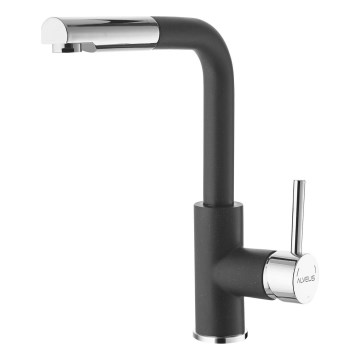 ALVEUS 1129048 - Slavina za sudoperu sa izvlačivim tušem SIROS 29,7 cm granit/crna