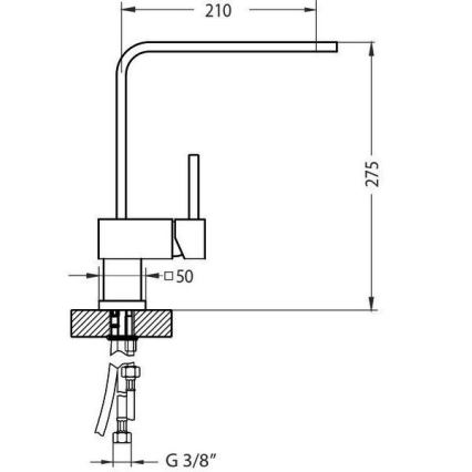 ALVEUS 1134830 - Kuhinjska slavina LAGUNA 28,6 cm, Monarch bakar