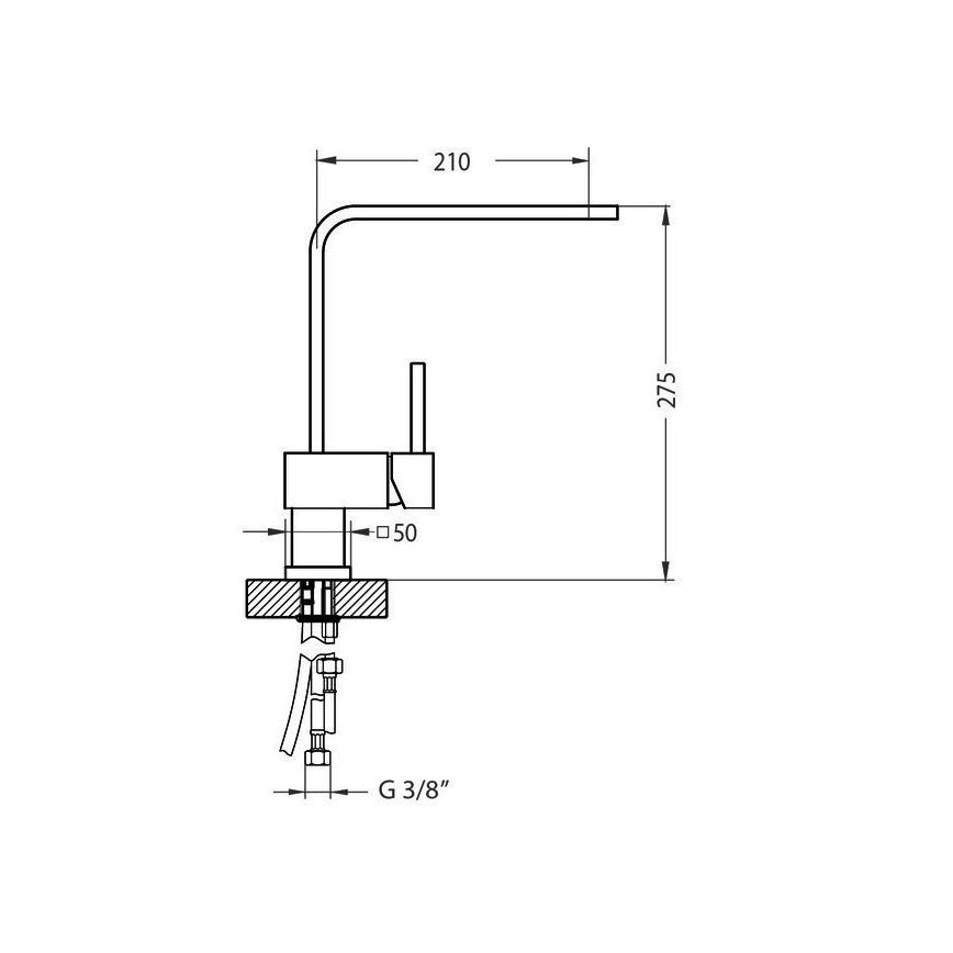 ALVEUS 1134830 - Kuhinjska slavina LAGUNA 28,6 cm, Monarch bakar