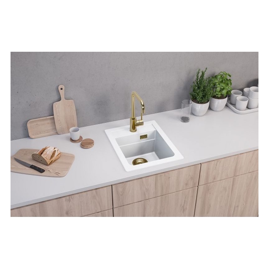 ALVEUS 1139079 - Kuhinjski sudoper ATROX 50x40 cm granit/bela