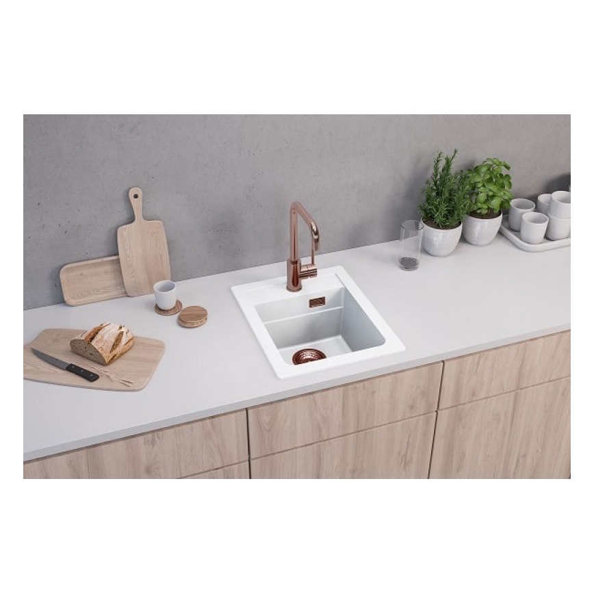 ALVEUS 1139079 - Kuhinjski sudoper ATROX 50x40 cm granit/bela