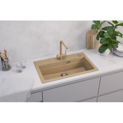 ALVEUS 1140445 - Kuhinjski sudoper ATROX 79x50 cm granit/bež