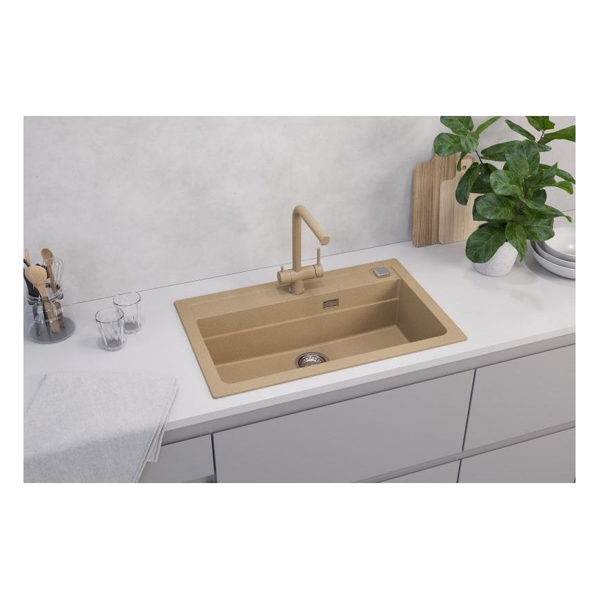 ALVEUS 1140445 - Kuhinjski sudoper ATROX 79x50 cm granit/bež