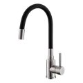 ALVEUS 1144432 - Slavina za sudoperu sa fleksibilnim izlivom MINTAS 34 cm nerđajući čelik/crna