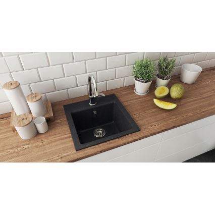 ALVEUS 1149113 - Kuhinjski sudoper GEM 50x50 cm granit/crna