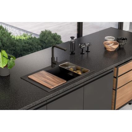 ALVEUS 1149503 - Kuhinjski sudoper PURE 79x51,5 cm granit/crna