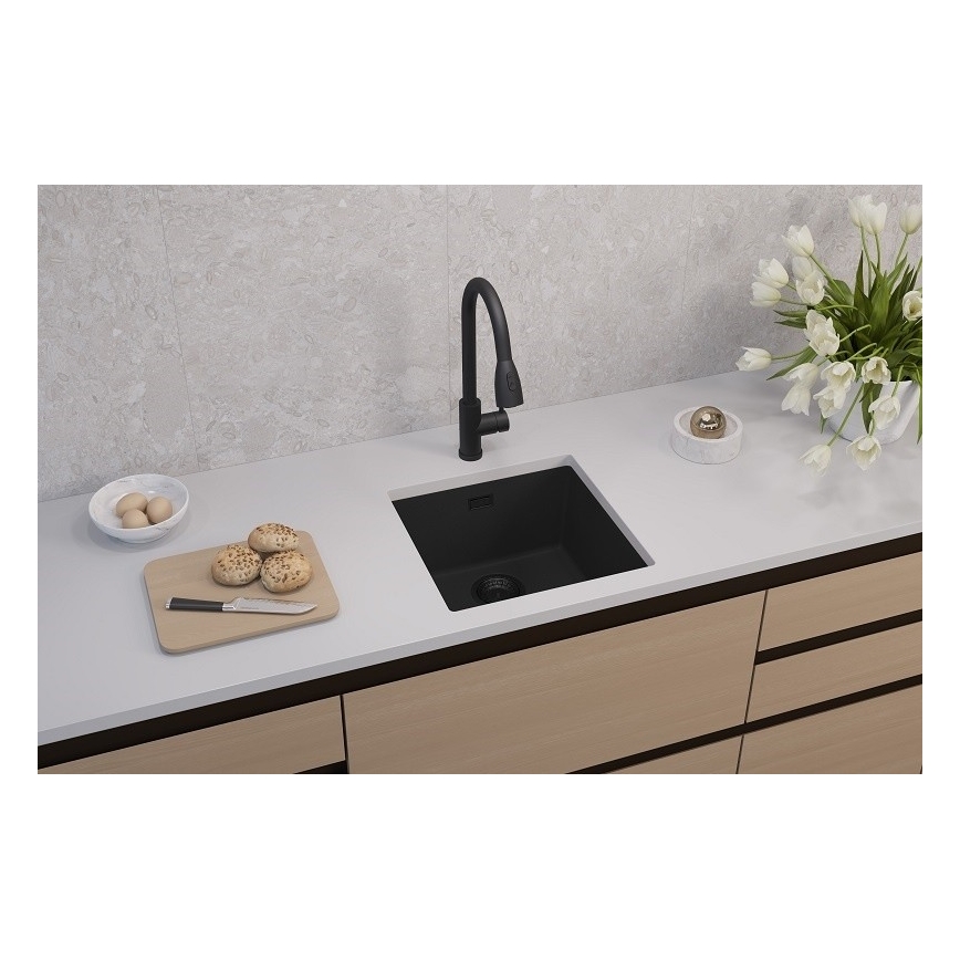 ALVEUS 1150048 - Kuhinjski sudoper OMNI 45x45 cm granit/crna