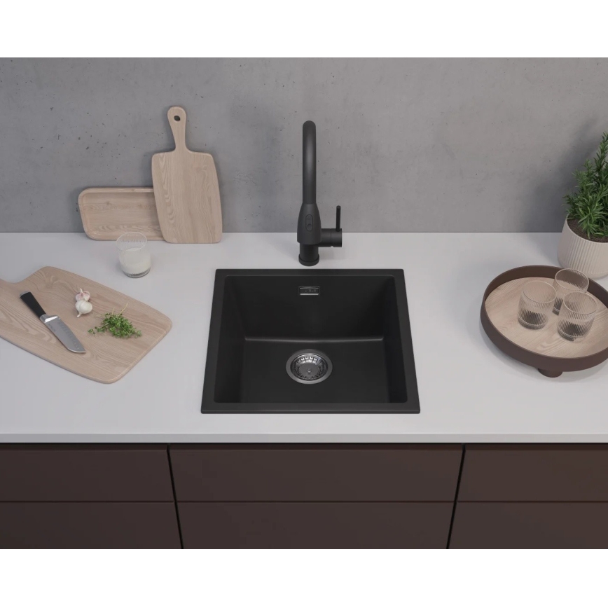 ALVEUS 1150048 - Kuhinjski sudoper OMNI 45x45 cm granit/crna