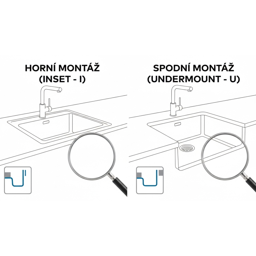 ALVEUS 1150051 - Kuhinjski sudoper OMNI 55x45 cm granit/bela
