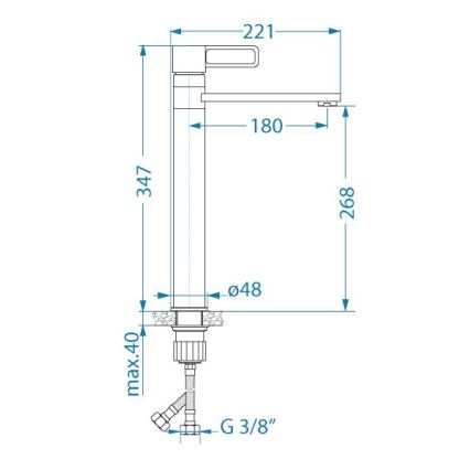 ALVEUS 1150752 - Slavina za sudoperu MAYA 34,7 cm sjajni hrom