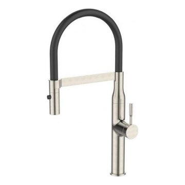 ALVEUS 1150892 - Kuhinjska slavina za sudoperu sa fleksibilnim vratom i izvlačnom prskalicom MIRAGE 49,5 cm satin