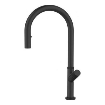 ALVEUS 1150908 - Kuhinjska baterija za sudoperu sa izvlačivim tušem SWAN 44,9 cm crna