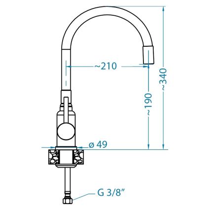 ALVEUS SETA23232 - Kuhinjska sudopera CADIT 86x50 cm + sudoperska baterija sa fleksibilnim vratom MINTAS 34 cm granit/mat crna