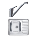 ALVEUS SETA265 - Kuhinjska sudopera ZOOM 61,5x50 cm + slavina za sudoperu RIVIERA 14,8 cm satinirani/sjajni hrom