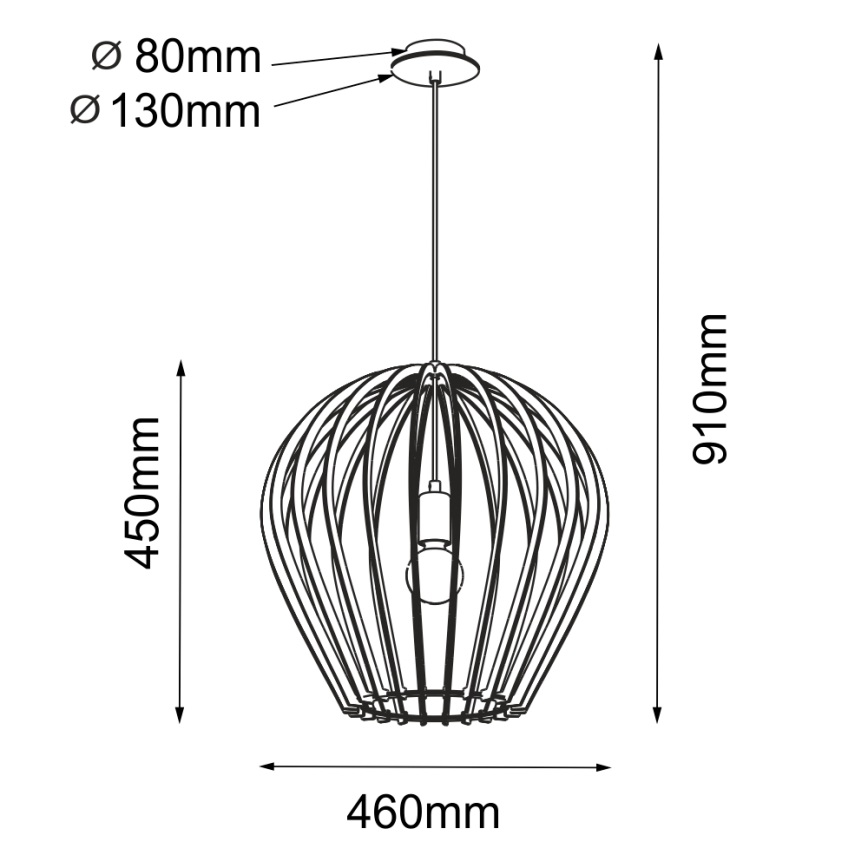 Amplex - luster na sajli 1xE27/20W/230V bež