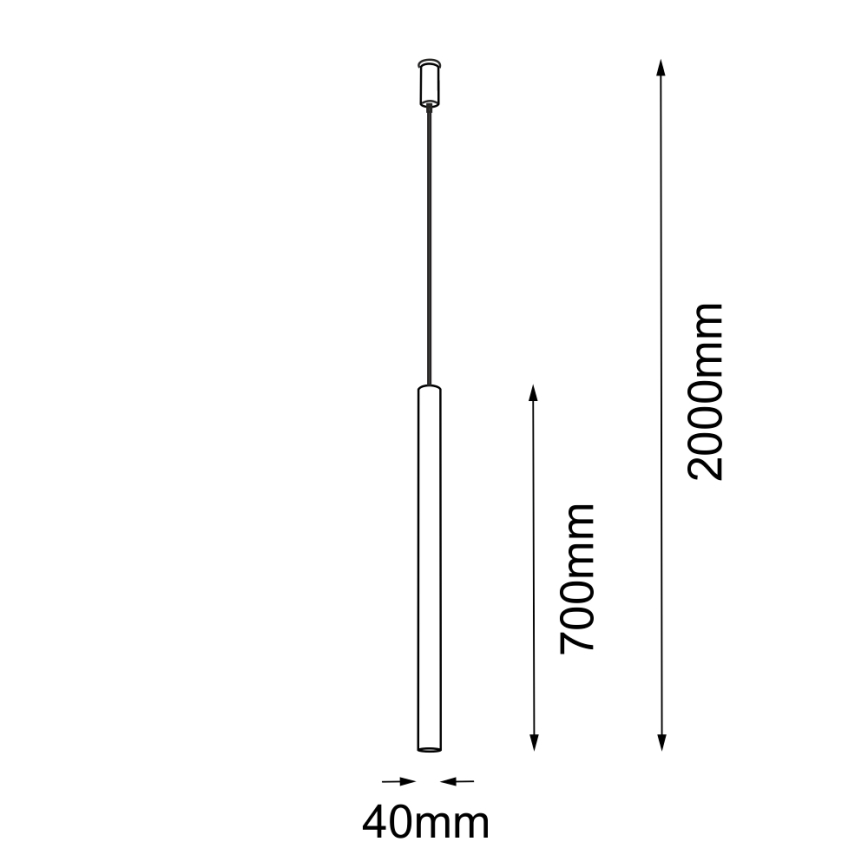 Amplex - Luster na sajli 1xGU10-MR11/15W/230V bela/mesing