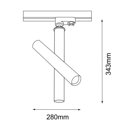 Amplex - Reflektor za šinski sistem 1xGU10-MR11/15W/230V crna/mesing