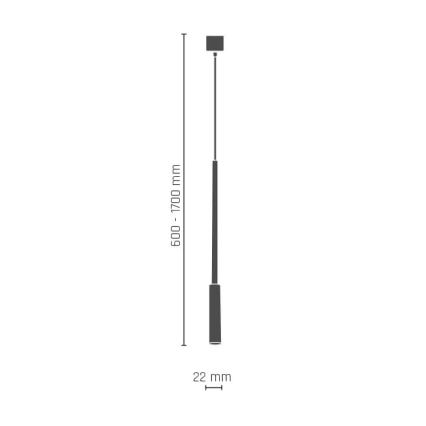 Amplex - Luster na štangu 1xG9/10W/230V