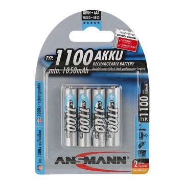 Ansmann 07521 Micro AAA - 4 kom punjivih AAA baterija NiMH 1,2 V / 1050 mAh