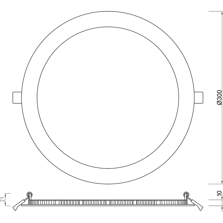 APLED - LED kupatilsko ugradno svetlo RONDO LED/24W/230V IP41 300 mm