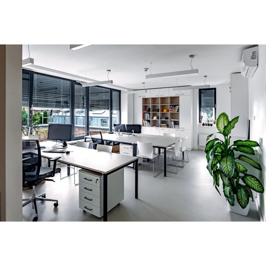 APLED - LED luster na sajli LOOK LED/46W/230V 4000K 120 cm, srebrne boje