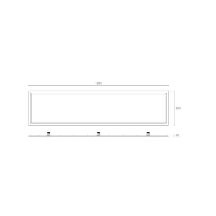 APLED - LED panel za spušteni plafon u kupatilu QUADRA LED/40W/230V 4000K IP41 120x30cm