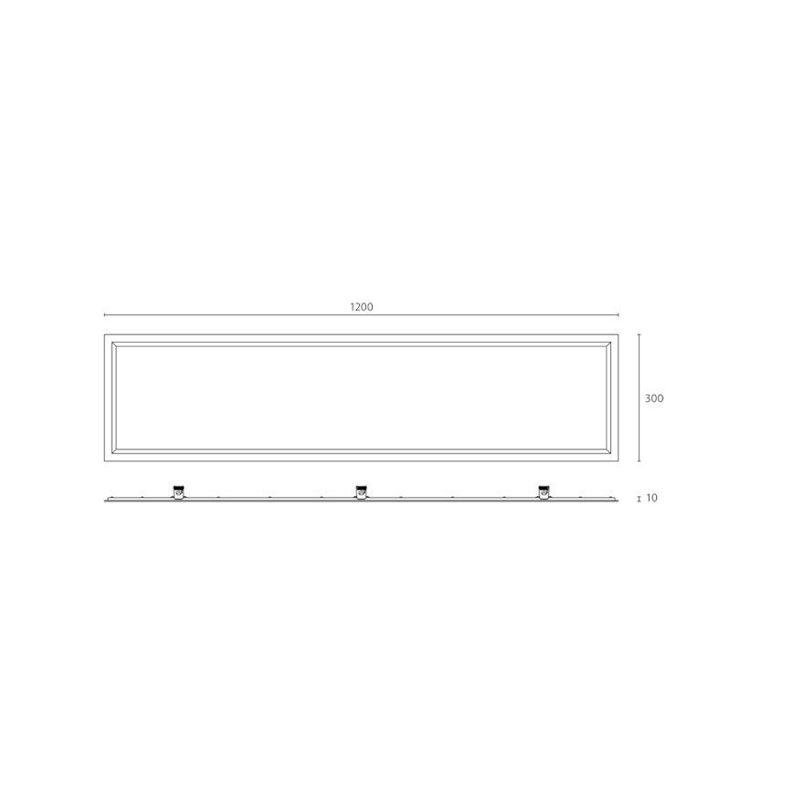 APLED - LED panel za spušteni plafon u kupatilu QUADRA LED/40W/230V 4000K IP41 120x30cm