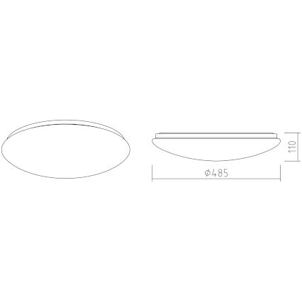 APLED - LED plafonsko svetlo LENS P TRICOLOR LED/36W/230V IP41 2700 - 6500K 2520lm