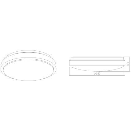 APLED - LED plafonsko svetlo LENS PP TRICOLOR LED/24W/230V IP41 2700 - 6500K 1680lm