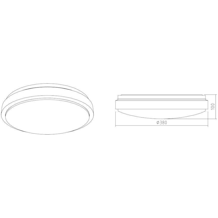 APLED - LED plafonsko svetlo LENS PP TRICOLOR LED/24W/230V IP41 2700 - 6500K 1680lm