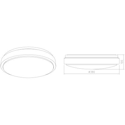 APLED - LED plafonsko svetlo LENS R TRICOLOR LED/24W/230V IP41 2700 - 6500K 1680lm